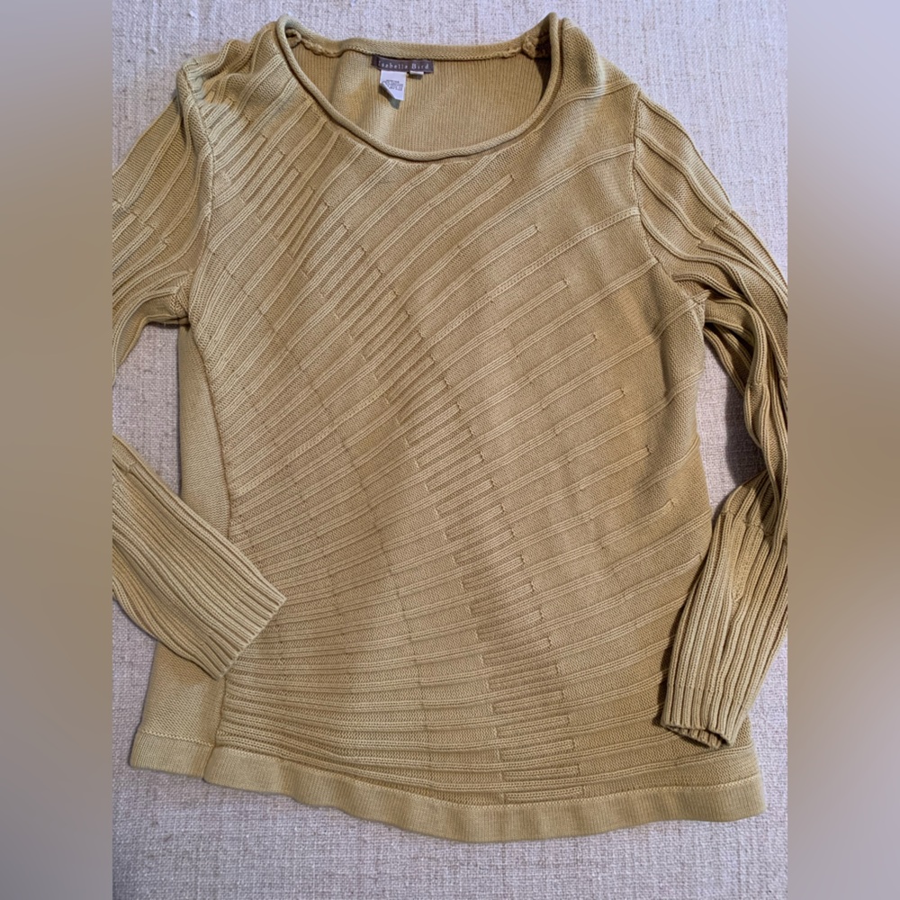 Isabella Bird yellow sweater size Large